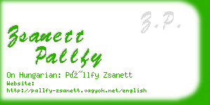 zsanett pallfy business card